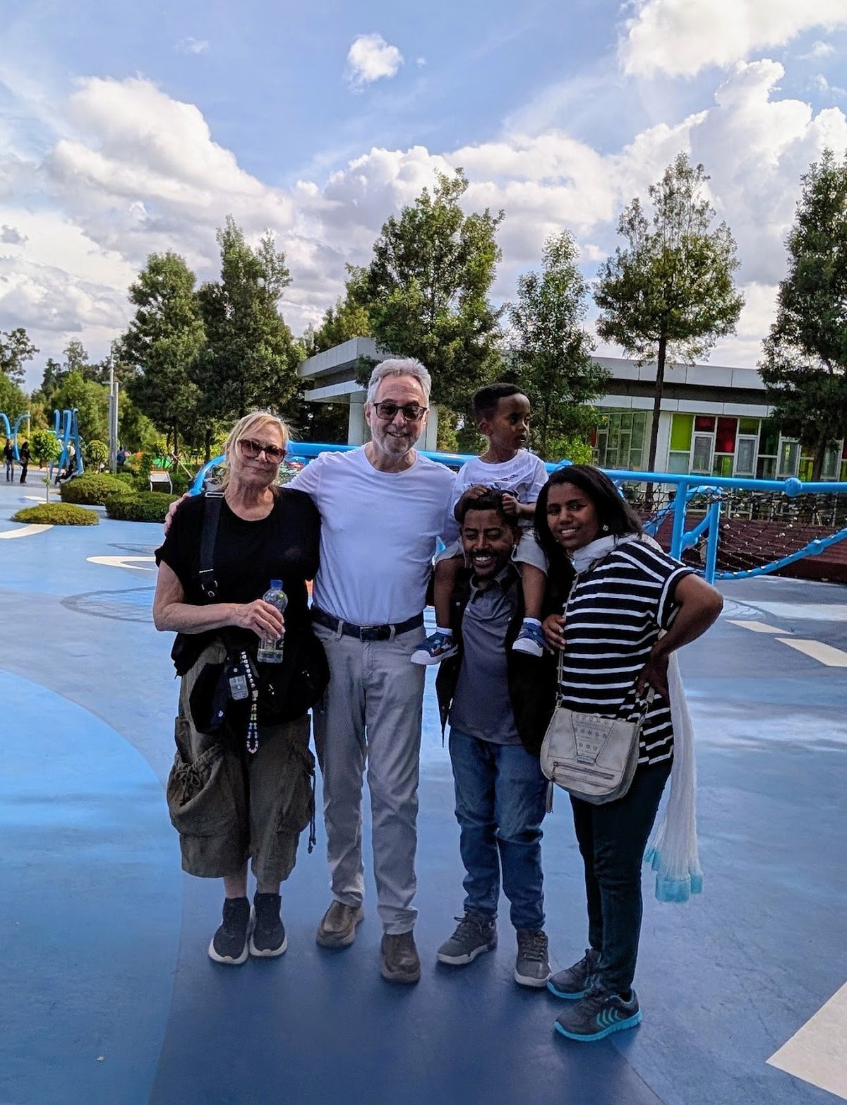 Tesfaye with his wife, Teje, and son, Mihretab.